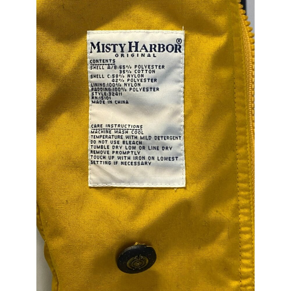Vintage Misty Harbor Coat Jacket Womens Large L Black Yellow Lining Classic - Picture 10 of 11